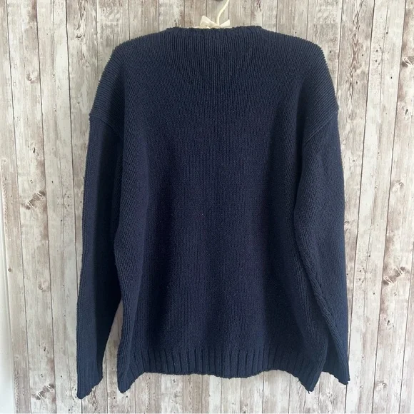 Ralph Lauren Vintage Iconic Patriotic American Flag Cotton Sweater Preppy Large - Picture 2 of 4